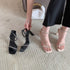 SEXY MM Stone Embellished Strap Heel